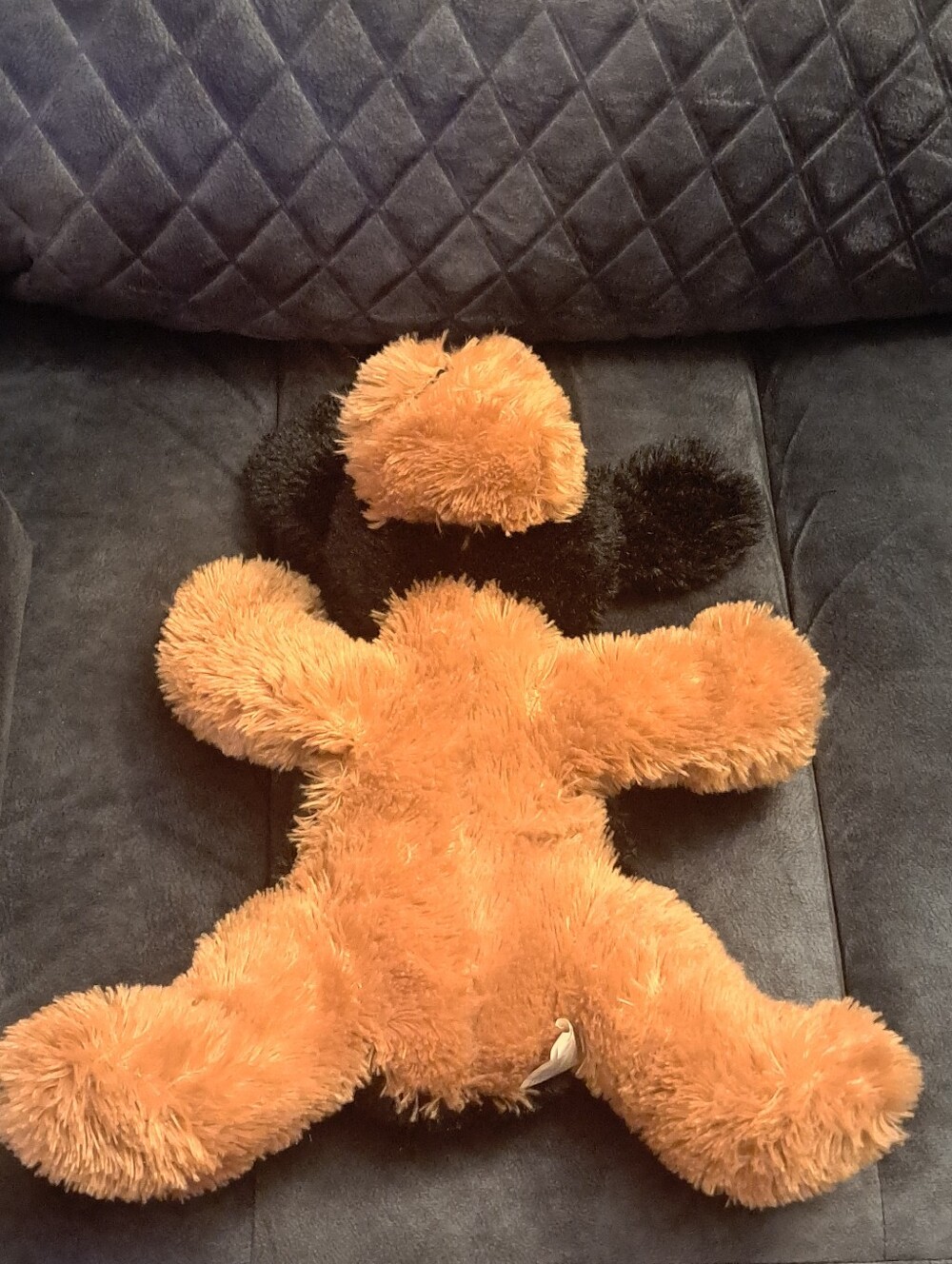 Stuffed Animal Dog Plush Brown Black - Picture 4 of 7